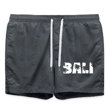 Bali Palmen - Badeshorts - Anthrazit - Vorne - AI Model Male 185 light (185cm)