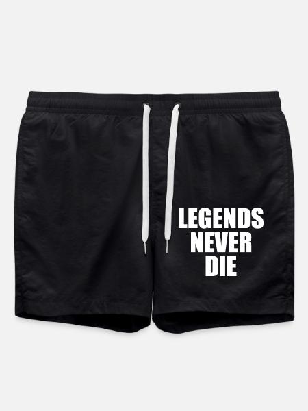 Legends never die - Swim Trunks - black