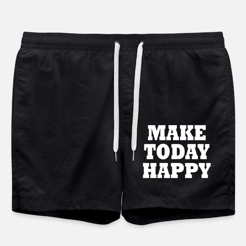Make today happy - Short de bain - noir