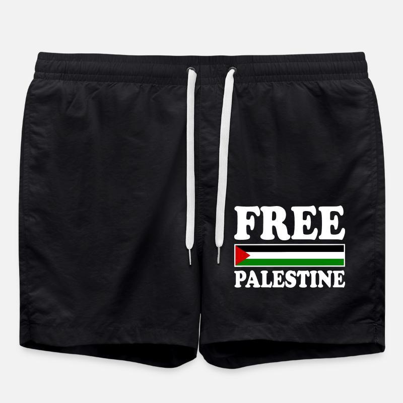 Free palestine - Short de bain - noir