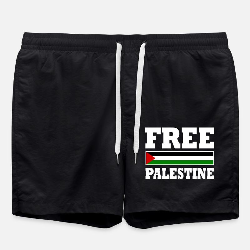 Free palestine - Short de bain - noir