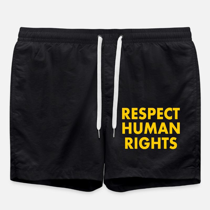 Respect human rights - Short de bain - noir