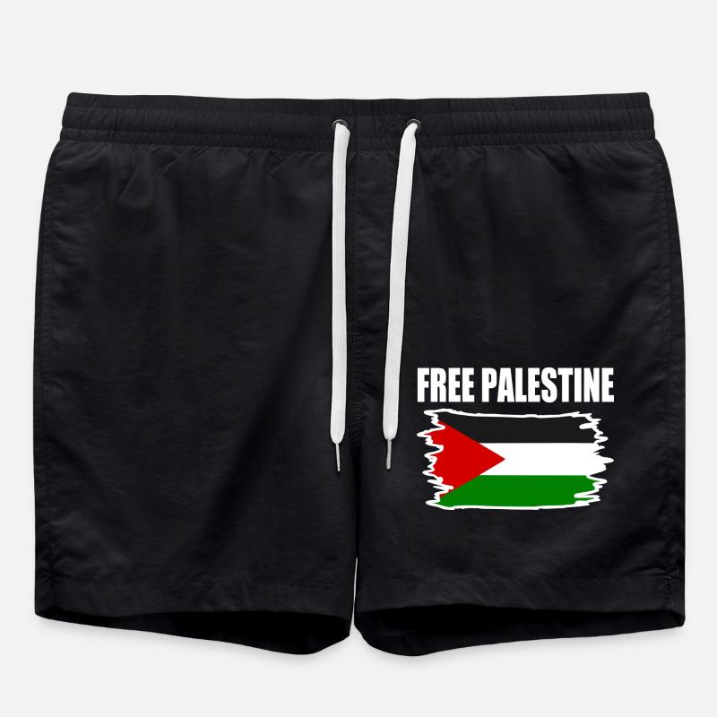 Free palestine - Swim Trunks - black