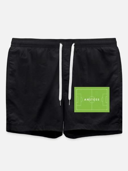 ANSTOSS Fußball Statement - Badeshorts - Schwarz