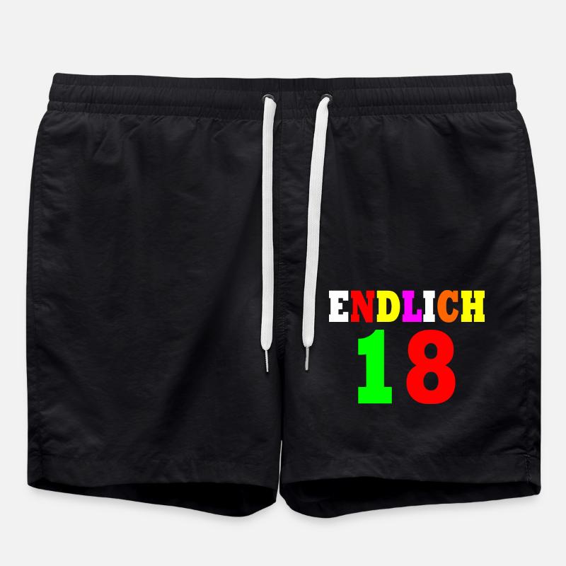 Endlich 18 - Badeshorts - Schwarz