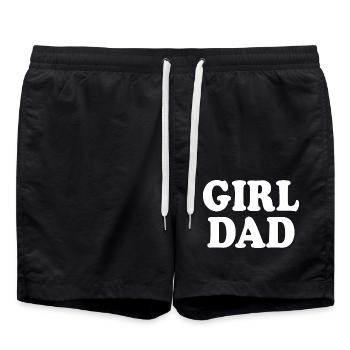 Girl dad - Badeshorts - Schwarz - Vorne - AI Model Male 185 light (185cm)