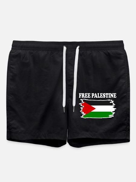 Free palestine - Short de bain - noir