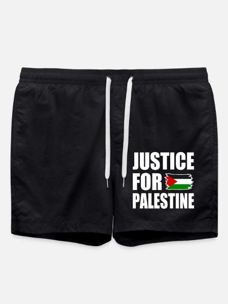Justice for palestine - Swim Trunks - black