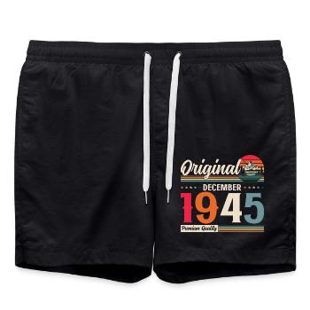80e anniversaire Légende Décembre 1945 Volume 45 - Short de bain - noir - Devant - AI Model Male 185 light (185cm)