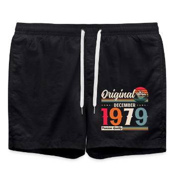 45th Birthday Legend December 1979 Volume 79 - Swim Trunks - black - Front - AI Model Male 185 light (185cm)