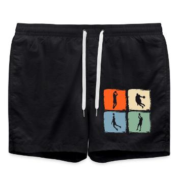 Basketteurs Basketball - Short de bain - noir - Devant - AI Model Male 185 light (185cm)