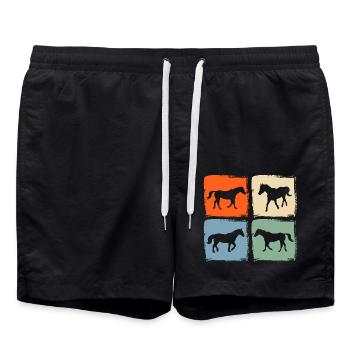 Monter à cheval - Short de bain - noir - Devant - AI Model Male 185 light (185cm)