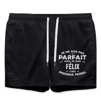 Félix Un Prénom, Une Histoire, Une Personnalité - Short de bain - noir - Devant - AI Model Male 185 light (185cm)