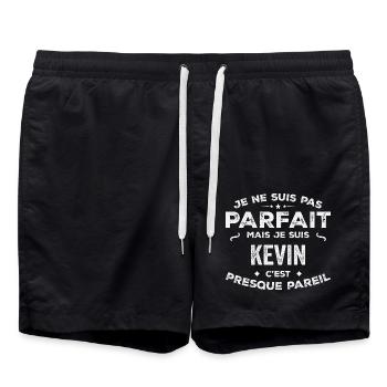 Kevin Ein Vorname, eine Geschichte, eine Persönlichkeit - Badeshorts - Schwarz - Vorne - AI Model Male 185 light (185cm)