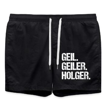 Holger - Badeshorts - Schwarz - Vorne - AI Model Male 185 light (185cm)