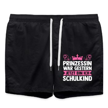 Kita Abgänger Prinzessin Einschulung Schulkind - Badeshorts - Schwarz - Vorne - AI Model Male 185 light (185cm)