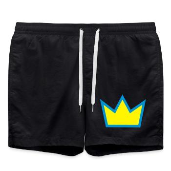 Couronne - Short de bain - noir - Devant - AI Model Male 185 light (185cm)