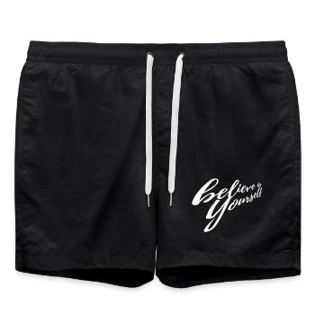 Citation Motivante pour Confidence - Short de bain - noir - Devant - AI Model Male 185 light (185cm)