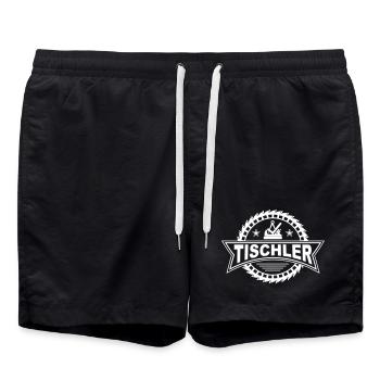 Zunftzeichen Tischler mit coolem Sägeblatt - Badeshorts - Schwarz - Vorne - AI Model Male 185 light (185cm)