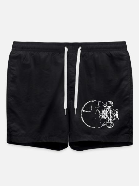 Skateboard Sketch - Swim Trunks - black