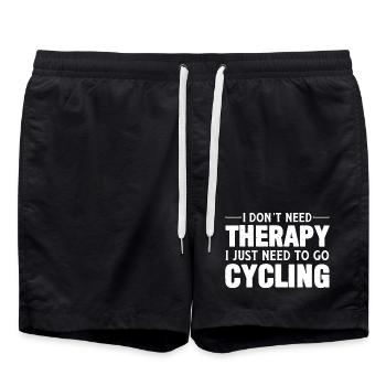 Cycling Lifestyle Statement T-Shirt - Short de bain - noir - Devant - AI Model Male 185 light (185cm)