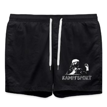 muay thai Symbol Kämpfer Kampfsport gym Dojo - Badeshorts - Schwarz - Vorne - AI Model Male 185 light (185cm)