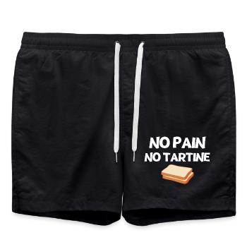 boulanger, boulangère, boulangerie - Short de bain - noir - Devant - AI Model Male 185 light (185cm)