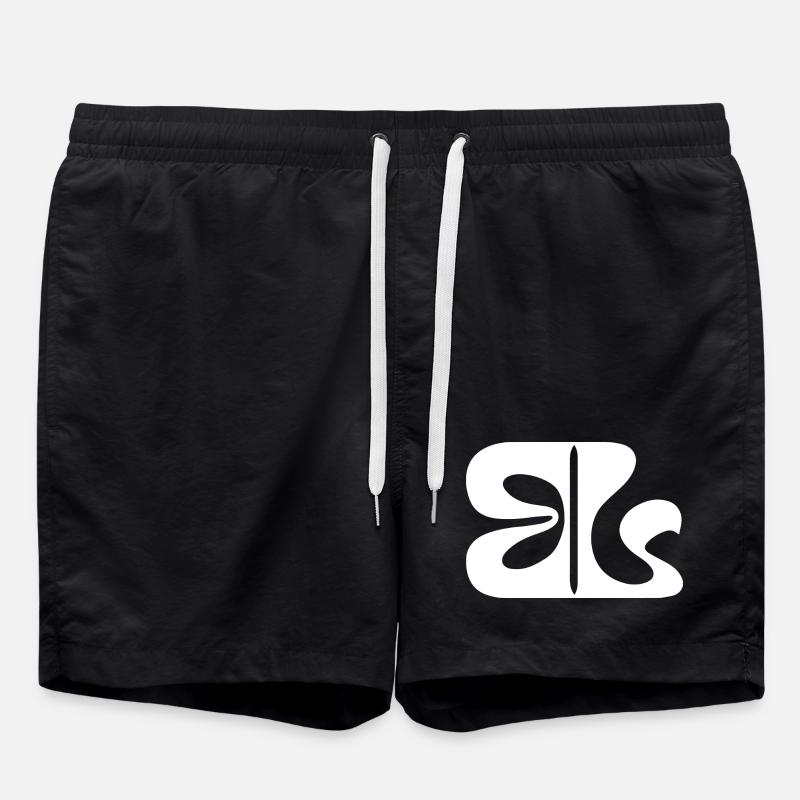 Logo blanc - Short de bain - noir