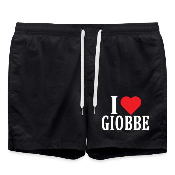 t-shirt J’adore Giobbe idée cadeau t-shirt - Short de bain - noir - Devant - AI Model Male 185 light (185cm)