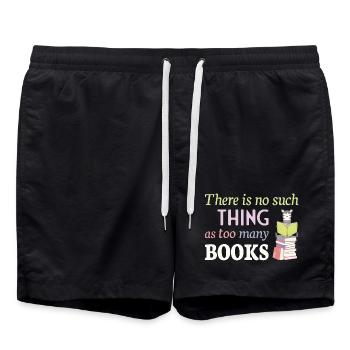 Lire Zebra, il n’y a pas trop de livres - Short de bain - noir - Devant - AI Model Male 185 light (185cm)