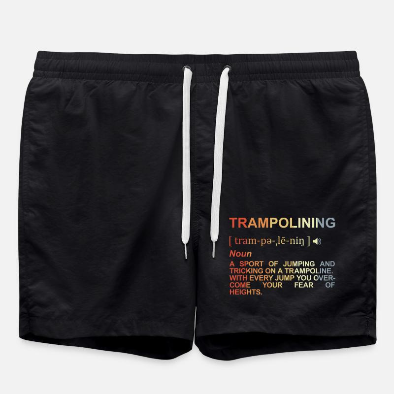 Trampoline Jumping Definition - Swim Trunks - black