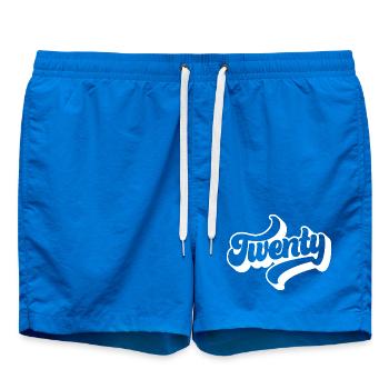 Twenty 20th Birthday Men Women 20 Years Old - Swim Trunks - cobalt blue - Front