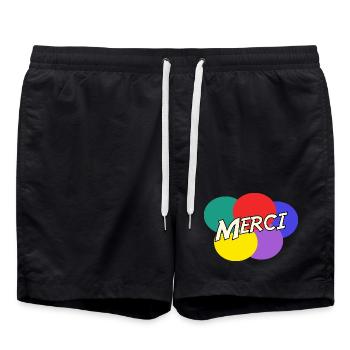 MAÎTRESSE. MERCI. MERCI MAÎTRESSE - Short de bain - noir - Devant - AI Model Male 185 light (185cm)