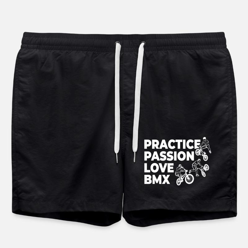 Funny BMX slogan - Swim Trunks - black