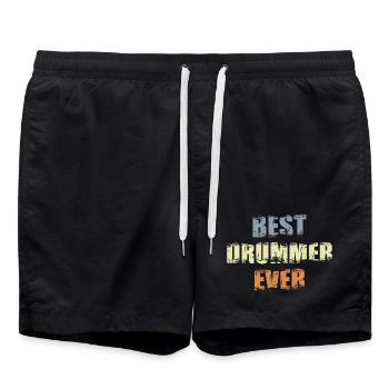 Bester Schlagzeuger - Badeshorts - Schwarz - Vorne - AI Model Male 185 light (185cm)