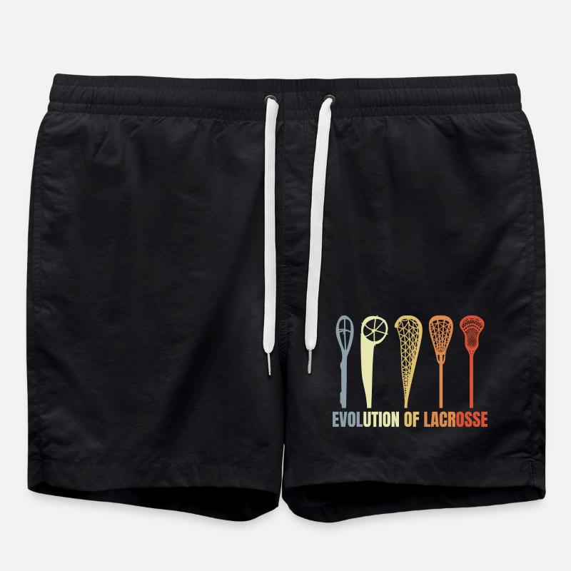 Evolution of Lacrosse - Swim Trunks - black
