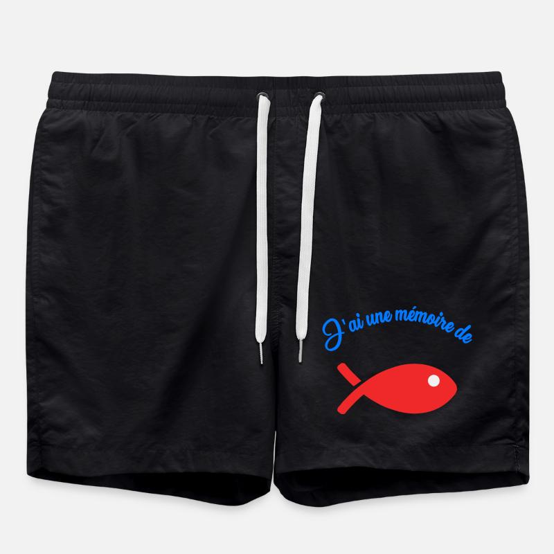 FISH. MEMORY - Swim Trunks - black