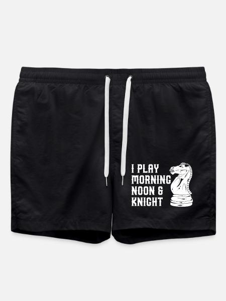 I Play Morning Noon & Knight - Swim Trunks - black