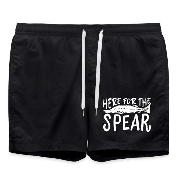 Ici pour la lance - Short de bain - noir - Devant - AI Model Male 185 light (185cm)