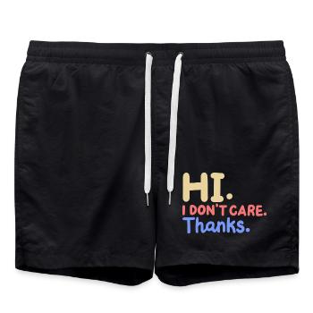 Sarkasmus Lustiger Spruch - Badeshorts - Schwarz - Vorne - AI Model Male 185 light (185cm)