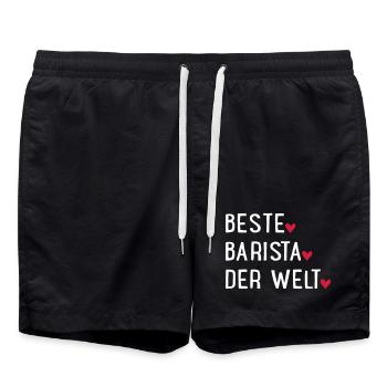 Best Barista - Swim Trunks - black - Front - AI Model Male 185 light (185cm)