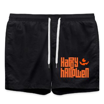 Happy Halloween - Swim Trunks - black - Front - AI Model Male 185 light (185cm)