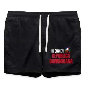 Hergestellt in der Dominikanischen Republik - Badeshorts - Schwarz - Vorne - AI Model Male 185 light (185cm)