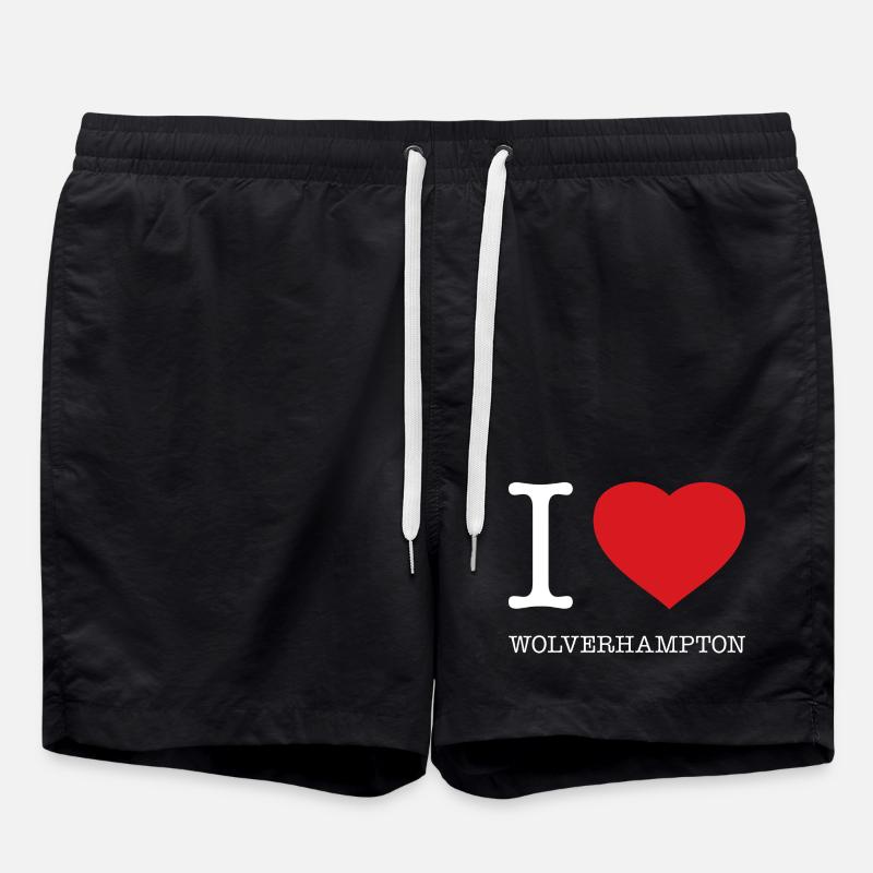 I LOVE WOLVERHAMPTON - Swim Trunks - black