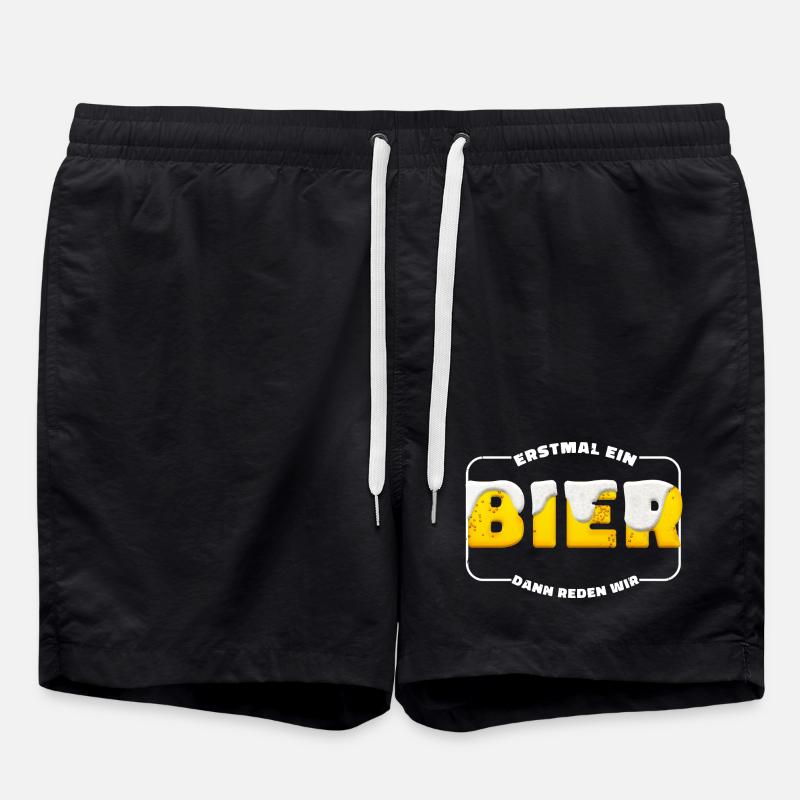 Première bière – barrage, parlons-en - Short de bain - noir