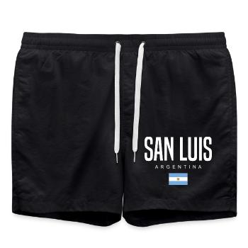 San Luis Argentina Argentinian - Swim Trunks - black - Front - AI Model Male 185 light (185cm)