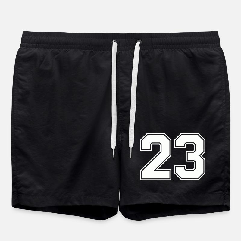 Conception de nombres géométriques 23 - Short de bain - noir