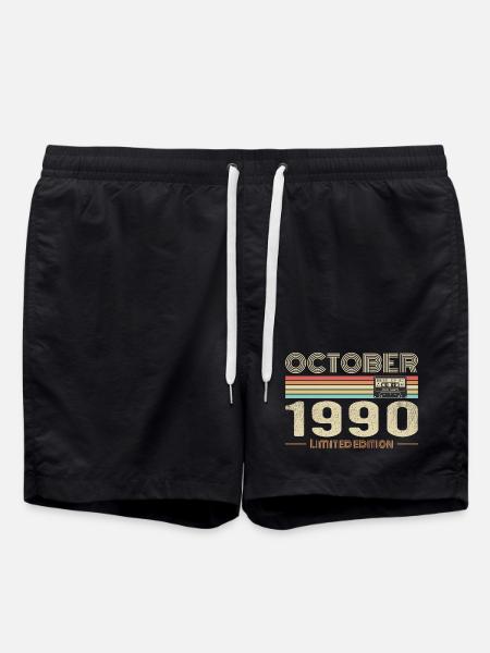 Birthday october 1990 - Swim Trunks - black