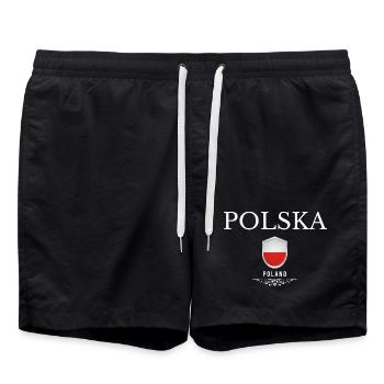 Ursprünglich aus Polen, geboren in Polen - Badeshorts - Schwarz - Vorne - AI Model Male 185 light (185cm)