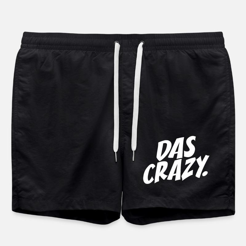 Das Crazy Jugendsprache Insider Meme Cool Verrückt - Badeshorts - Schwarz